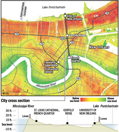 Elevation map